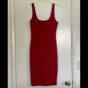 Cute rust colored midi-dress!